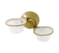 Alimentador de Reptiles con | Plato de Agua de Doble tazón, Taza de alimentación de Reptiles, Cuenco de Comida y Agua, alimento de camaleón para Reptiles pequeños