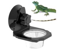 Alimentador de reptiles - Plato de agua de | Alimentador de ventosa, accesorios de tanque, taza de alimentación para tortuga, dragón barbudo, camaleón, araña serpiente