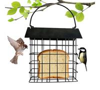 Alimentador de semillas para ardilla de tubo, para colgar al aire libre, resistente a la intemperie, forro tubular de malla de metal para observar, ver, alimentar, alimentar, aviario, pinzones