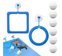 Alimentador de Tanque acuático - Paquete de 2 dispensadores Redondos de Alimentos, orbe de alimentación Flotante | con Soporte de para Tortuga, un Accesorio para Betta, Guppy y Todo Tipo de