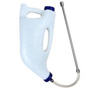 Alimentador de tubo ergonómico ajustable para terneros, biberón con doble asa, alimentador de ganado para facilitar la alimentación y empapado de terneros, corderos, cabras, tubo de acero inoxidabl