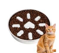 Alimentador lento - Cuenco de alimentación para mascotas, diseño antigoteo, base antideslizante duradera con patrón de laberinto en espiral, accesorio de comida para perros y gatos para una