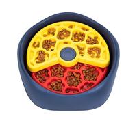Alimentador lento para perros, plato giratorio de tres capas antiasfixia, cuenco interactivo para mascotas, estación de alimentación saludable, accesorio de digestión canina, categoría de suministros