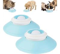 Alimentador lento para perros y gatos para comida líquida y mantequilla de maní, esfera interactiva para aliviar la ansiedad de los perros, cuenco antideslizante para lamer, juguetes de