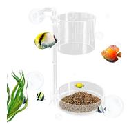 Alimentador para acuario con diseño flotante y sumergible, bandeja para acuario, dispensador de comida para aficionados, principiantes, pasatiempos, hogares, espacios pequeños