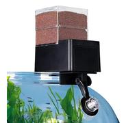 Alimentador para peces - 5 velocidades ajustable inteligente y hermético para animales domésticos - Dispensador para vacaciones - para bañera doméstica, tortugas, betta, estanque, camarones,