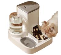 Alimentador y bebedero para mascotas 2 en 1 por gravedad - Juego de dispensador de agua para gatos con alimentador automático para perros | Tazón de agua Alimentador automático para gatos Autodispensa