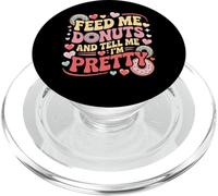 Aliméntame donas y Dime Que Soy un Amante de la Comida Bastante gastronómica PopSockets PopGrip para MagSafe