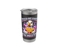 Aliméntame papas fritas y dime que soy bastante ganso Vaso térmico de acero inoxidable de doble pared