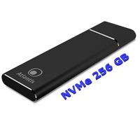 Atlantis SSD externo portátil M.2 NVME de 256 GB. Type_C USB-3.1, PCI Express Aluminio Satinado Negro
