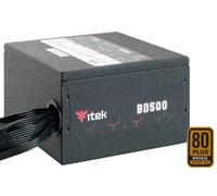 Itek Fuente de alimentación para PC BD500-500 W, Ventilador HDB Hydraulic Dynamic Bearing de 12 mm, protección PFC Activa, convertidor conmutado CC a CC