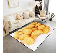 Alimento 3D Impreso Moquetas Antideslizante Alfombra Área,3D Ilusión Óptica Alfombras Suave Franela Alfombra De Suelo Salón Dormitorio Throw Runner Rugs Perfil Bajo Alfombrillas Para Pu /5406067844356