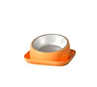 Alimento antideslizante de 15 pendientes para cuello de tazón, gatito, cachorro, grados, antivuelco, para gatos, mascotas, perros, comedero, protección contra hormigas (naranja)