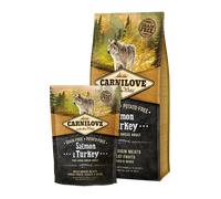 Alimento Carnilove sin cereales para perros adultos grandes con salmón y pavo | 12 kg