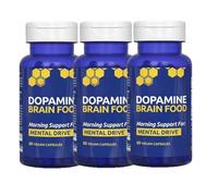 Alimento cerebral de dopamina, energía cerebral y apoyo a neurotransmisores, enfoque y motivación mental, sin OMG ,3pcs