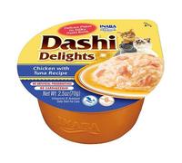 Alimento complementario para gatos Inaba DASHI - caldo con sabor a pollo y atún 70 g