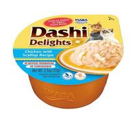 Alimento complementario para gatos Inaba DASHI - caldo con sabor a pollo y vieira 70 g