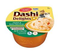 Alimento complementario para gatos Inaba DASHI - caldo con sabor a vieira y pollo70g