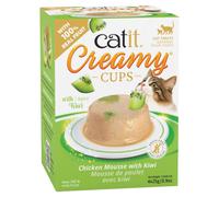 Alimento en mousse de pollo y kiwi para gatos - Catit Creamy Cups - Cantidad: 4 x 25 g