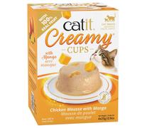 Alimento en mousse de pollo y mango para gatos - Catit Creamy Cups - Cantidad: 4 x 25 g