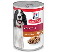 Alimento húmedo para perros adultos Hills Science Plan con pavo | Húmedo (lata) | 12 x 370 g