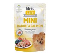 Alimento húmedo para perros Brit Care Mini Rabbit & Salmon Filets en salsa | Húmedo (envase) | 12 x 85 g