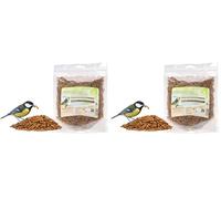 Alimento para Aves Silvestres - Gusanos de la harina Secos Flamingo - 100 g - alimento Natural para Aves (Paquete de 2)