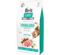 Alimento para gatos Brit Care sin cereales, esterilizado y para la salud urinaria | Pollo y guisantes | 400 g