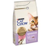 Alimento para gatos Cat Chow Sensitive con salmón | 1,5 kg