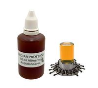 Alimento para Hormigas - Excelente e Irresistible Néctar Proteico 50 ml más Bebedero de Cristal 10ml 3D - Esencial para Tus Hormigas en hormigueros y Granja de Hormigas