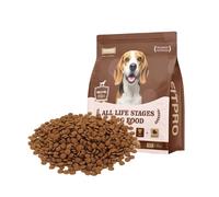 Alimento para perros de todas las edades, 1,5 kg - Receta de ternera y arándano con Omega-3 y Omega-6 para pelo brillante, forro de alta proteína con tasa de absorción del 90%