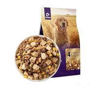 Alimento para perros liofilizado con cinco ingredientes, fórmula universal para todas las razas, especialmente diseñado para los devoradores exigentes.