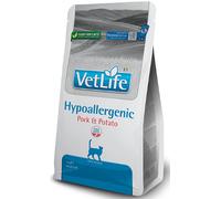 Alimento veterinario hipoalergénico para gatos Farmina Vet Life Feline con cerdo y patata | 400 g