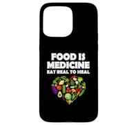 Alimentos Medicina Comer Real Para Sanar Vegetariano Carcasa para iPhone 15 Pro Max