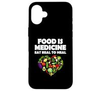 Alimentos Medicina Comer Real Para Sanar Vegetariano Carcasa para iPhone 16 Plus