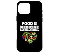 Alimentos Medicina Comer Real Para Sanar Vegetariano Carcasa para iPhone 16 Pro Max