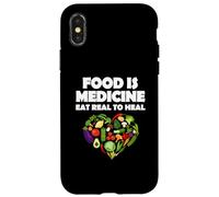 Alimentos Medicina Comer Real Para Sanar Vegetariano Carcasa para iPhone X/XS