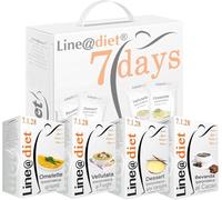 Alimentos proteicos Line@diet en una caja completa para 7 días: opción MISTO C = 28 preparados proteicos (bolsas de proteínas) sin carbohidratos ni azúcar.