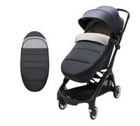 Alimos Saco para cochecito de bebé, cómodo para cochecito y cochecito, cálido y suave, forro polar, impermeable (negro)