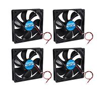 Alinan 4 unids 12025 12V ventilador 120x120x25mm 2-pin rodamiento de manga sin escobillas DC ventilador de refrigeración impresora 3D ventilador de computadora
