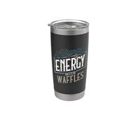Alineando mi energía con waffles Vaso térmico de acero inoxidable de doble pared