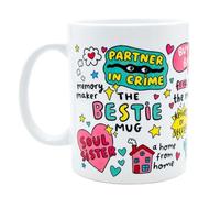 ALINK Taza de café Bestie de cerámica blanca de 325 ml, regalo de mejor amiga para mujeres, regalo de amistad para amigas y mujeres, cumpleaños, día de la madre, Navidad para amigas cercanas
