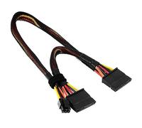 ALINNA Cable ATX SATA de 15 pines x2 a mini 6 pines compatible con Dell Inspiron 3653 3650 HDD SATA cable de alimentación 12 pulgadas/30 cm