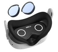 ALINUOYQ Protector de lente para Me-ta Quest 3S, lentes antiluz azul, antivaho, antiarañazos, lentes de anillo de realidad virtual, espejo para gafas Me-ta Quest 3S, accesorios de realidad virtual