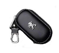ALINZO Cuero, Fundas Llaves de Coche, Funda Protectora Mando A Distancia, Llavero, Accesorios Decoración, para Peugeot 3008 2008 208 108 4008 301 508 408 5008 207 107 4007,bla-CK