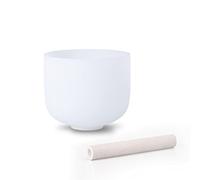 ALIOTH Cuenco tibetano de cristal de 17,78 cm, 432 Hz, con corona de chakras, terapia de sonido, práctica de yoga y meditación zen