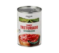 ALIPENDE - Tomate Triturado Natural Categoría Extra, Elaborado con Tomates 100% Origen Español, Sin Gluten, Lata con Abre-Fácil, 400g