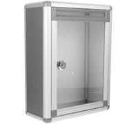 Alipis 1 Boîte aux Lettres Murale avec Serrure, Aluminium Gris Transparent