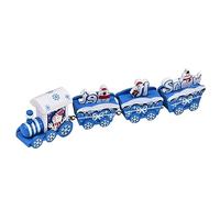 Alipis 1 Caja Adorno de Tren de Madera Navideño para Decoración de Escritorio para Color Azul Decoración de Navidad y Fotografía