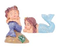 Alipis 1 Juego Artesanías De Sirena Arco De Globos De Sirena Juguete De Piscina Sirenita Adornos Pecera Adornos De Pecera Adorno De Mesa Artesanía De Sirena De Resina 2 Piezas
